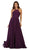 May Queen - Embellished Illusion Halter A-line Evening Dress Bridesmaid Dresses 4 / Eggplant