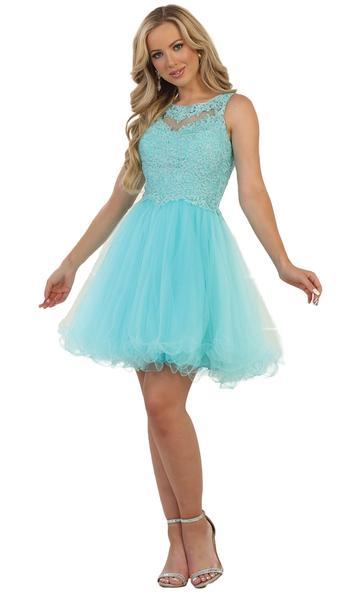 May Queen Embellished Jewel A-line Dress MQ1510 CCSALE