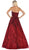 May Queen - Embellished Strapless Ballgown RQ7728 - 1 pc Burgundy In Size 8 Available CCSALE 8 / Burgundy
