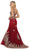 May Queen - Gilt Lace Illusion Scoop Trumpet Dress RQ7546 - 1 pc Burgundy In Size 12 Available CCSALE