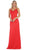 May Queen - Halter Neck Strappy Back Satin A-Line Gown MQ1594 CCSALE 14 / Red