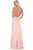 May Queen - Halter Neck Strappy Back Satin A-Line Gown MQ1594 CCSALE
