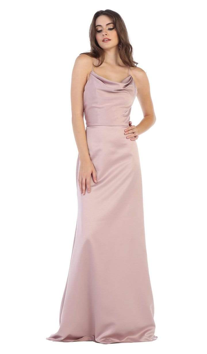 May Queen - Halter Neck Strappy Back Satin A-Line Gown MQ1594 2 / Mauve - Shop May Queen dresses on Couture Candy at CoutureCandy.com May Queen - Halter Neck Strappy Back Satin A-Line Gown MQ1594 2 / Mauve - Shop May Queen dresses on Couture Candy at CoutureCandy.com
