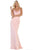 May Queen - Halter Neck Strappy Back Satin A-Line Gown MQ1594 CCSALE 8 / Blush