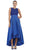 May Queen - High Low Illusion Jewel A-line Evening Dress MQ1411 CCSALE 12 / Royal