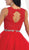 May Queen - Illusion Jewel Appliqued A-Line Cocktail Dress Cocktail Dresses