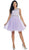 May Queen - Illusion Jewel Appliqued A-Line Cocktail Dress Cocktail Dresses 4 / Silver