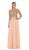 May Queen - Illusion Ornate Lace Prom Gown Special Occasion Dress 4 / Blush