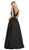 May Queen - Illusion Plunging Neck Sleeveless Satin A-Line Gown MQ1683 - 1 pc Navy In Size 6 Available CCSALE