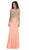May Queen - Illusion Scoop Lace Prom Gown Special Occasion Dress 4 / Blush