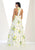 May Queen - Jewel Neck Floral Print Satin Evening Gown RQ7426 CCSALE 8 / Yellow/Multi