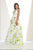 May Queen - Jewel Neck Floral Print Satin Evening Gown RQ7426 CCSALE 8 / Yellow/Multi