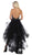May Queen - Jeweled Halter High Low Ruffled Dress RQ7717 CCSALE 8 / Black