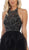 May Queen - Jeweled Halter High Low Ruffled Dress RQ7717 CCSALE 8 / Black