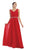 May Queen - Jeweled V-Neck Chiffon A-Line Evening Dress Special Occasion Dress 4 / Red
