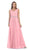 May Queen - Jeweled V-Neck Chiffon A-Line Prom Dress Special Occasion Dress 22 / Dusty-Rose