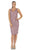 May Queen - Knee Length Embroidered V-Neck Cocktail Dress Special Occasion Dress M / Mauve