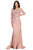 May Queen - Lace Adorned V-Neck Evening Dress MQ1772 Mother of the Bride Dresses 6 / Dusty Rose
