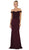 May Queen - Lace Off-Shoulder Sheath Dress Evening Dresses 22 / Burgundy