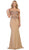 May Queen - Lace Off-Shoulder Sheath Dress Evening Dresses 22 / Champagne