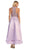 May Queen - Lace Plunging Halter High Low Evening Gown RQ7354 - 1 pc Lilac In Size 4 Available CCSALE 4 / Lilac
