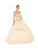 May Queen - LK111 Bell Sleeve Appliqued Off Shoulder Ballgown Quinceanera Dresses 4 / Champagne