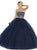 May Queen - LK114 Strapless Embellished Ballgown Special Occasion Dress 4 / Navy