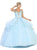 May Queen - LK116 Jeweled Lace Bodice Ruffled Ballgown Special Occasion Dress 2 / Baby Blue