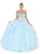 May Queen - LK120 Jeweled Sweetheart Bodice Ballgown Special Occasion Dress 2 / Baby Blue