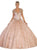 May Queen - LK126 Sequined Strapless Sweetheart Ballgown Quinceanera Dresses 2 / Rosegold
