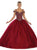 May Queen - LK127 Embellished Off-Shoulder Quinceanera Quinceanera Dresses 4 / Burgundy