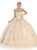 May Queen - LK128 Embellished Halter Basque Quinceanera Special Occasion Dress 4 / Champagne