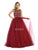 May Queen - LK137 Sleeveless Appliqued Sheer Cutout Back Gown Prom Dresses 4 / Burgundy