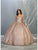May Queen - LK138 Strapless Sweetheart Pleated Ballgown Quinceanera Dresses 4 / Rosegold