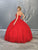 May Queen - LK150 Spaghetti Strap Embroidered Foliage Ballgown Quinceanera Dresses