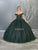 May Queen - LK151 Embellished Off-Shoulder Ballgown Quinceanera Dresses 4 / Hunter-Grn