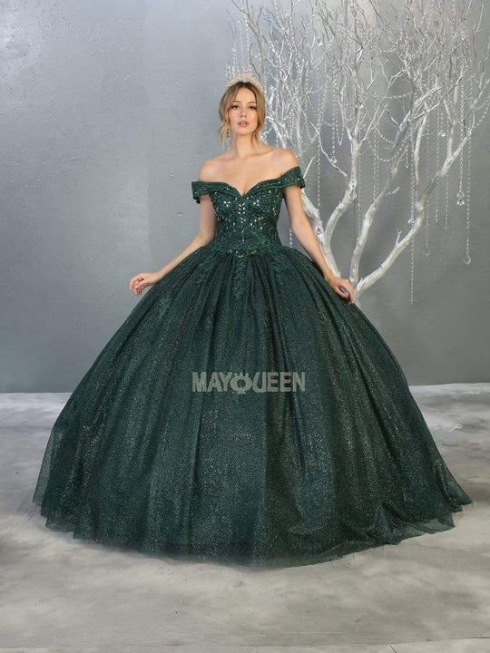 May Queen - LK151 Embellished Off-Shoulder Ballgown