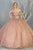 May Queen - LK152 Embellished Off-Shoulder Ballgown Quinceanera Dresses 4 / Rosegold