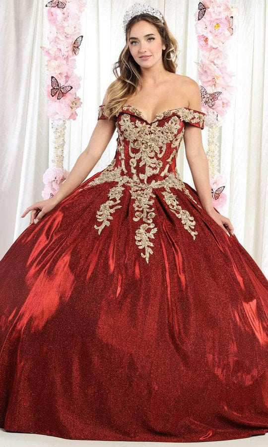 May Queen LK155 - Sweetheart Off-Shoulder Ballgown