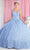 May Queen LK168 - Floral Lace Quinceanera Ballgown Ball Gowns 4 / Dusty Blue