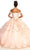 May Queen LK170 - Embellished Off Shoulder A-Line Gown Ball Gowns