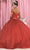 May Queen LK176 - Off Shoulder Glittered Ballgown Ball Gowns