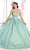 May Queen LK176 - Off Shoulder Glittered Ballgown Ball Gowns 4 / Sage