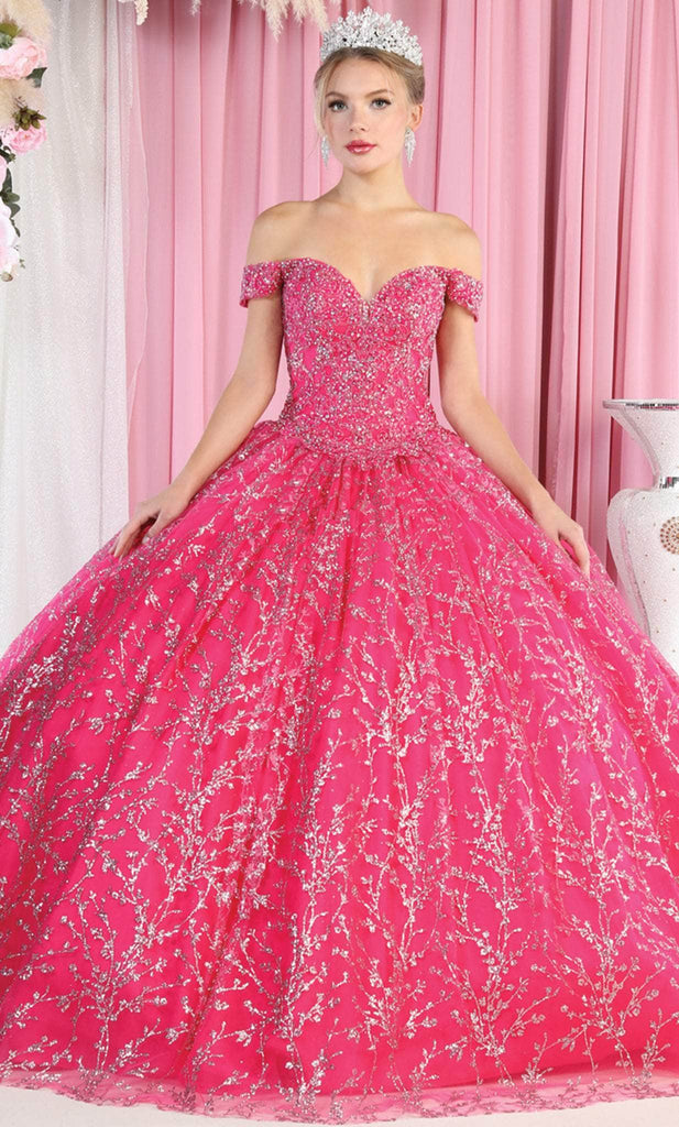 May Queen LK183 - Rosette Glitter Quinceanera Ballgown 18 / Black - Shop May Queen dresses on Couture Candy at CoutureCandy.com May Queen LK183 - Rosette Glitter Quinceanera Ballgown 18 / Black - Shop May Queen dresses on Couture Candy at CoutureCandy.com