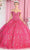 May Queen LK183 - Rosette Glitter Quinceanera Ballgown Quinceanera Dresses 2 / Fuchsia