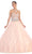 May Queen LK65 - Beaded Corset Bodice A-line Gown Prom Dresses 2 / Blush