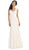 May Queen - MQ-1217 Lace V-neck Trumpet Evening Dress Special Occasion Dress 4 / Ivory