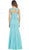 May Queen - MQ-1217 Lace V-neck Trumpet Evening Dress Special Occasion Dress