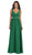 May Queen - MQ1225B Sleeveless Plunging Interweaved Prom Gown Special Occasion Dress 22 / Emerald Green