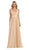 May Queen - MQ1225B Sleeveless Plunging Interweaved Prom Gown Bridesmaid Dresses